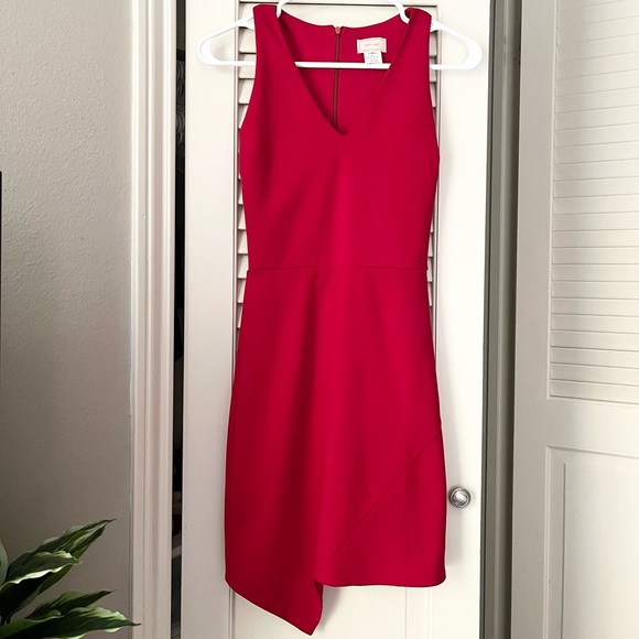 love...ady Dresses & Skirts - Vintage Love...Ady Red Asymmetrical Sleevless V-Neck Bodycon Dress Size XS